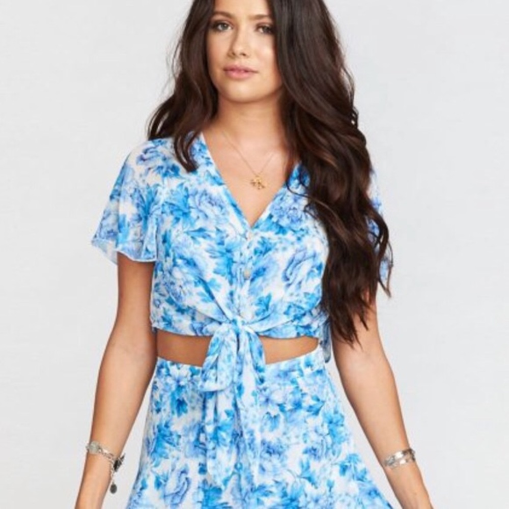 Show Me Your Mumu Tortuga Tie Front Mama Blues Top